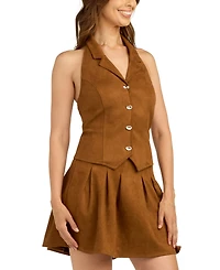 Bcx Juniors' Collared Halter Neck Top