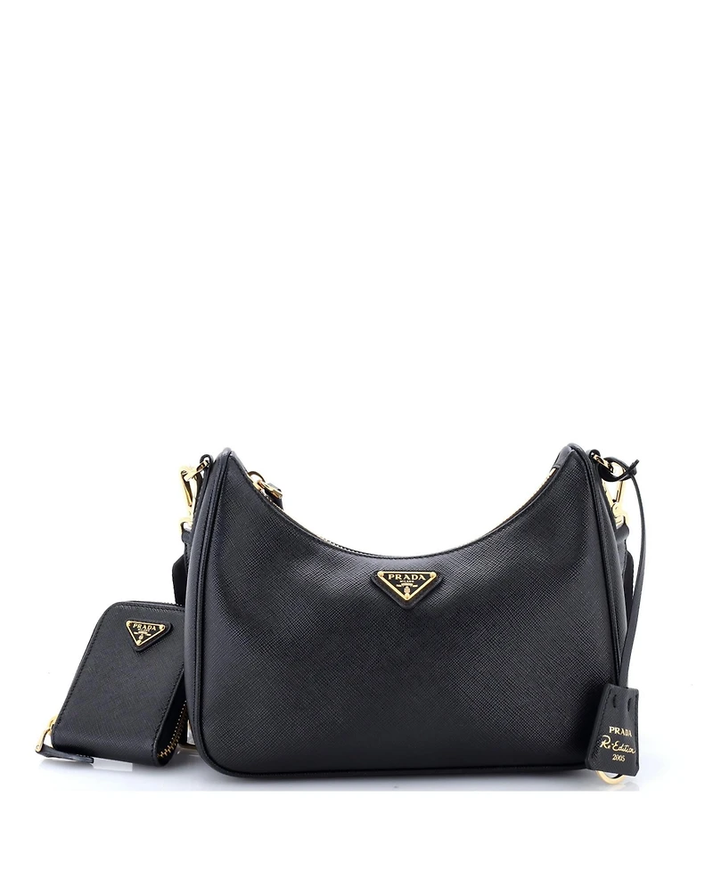Pre-Owned Prada Small Re-Edition 2005 Shoulder Bag Saffiano Leather