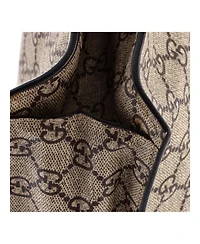 Pre-Owned Gucci Tall Convertible Soft Open Tote Printed Gg Coated Canvas