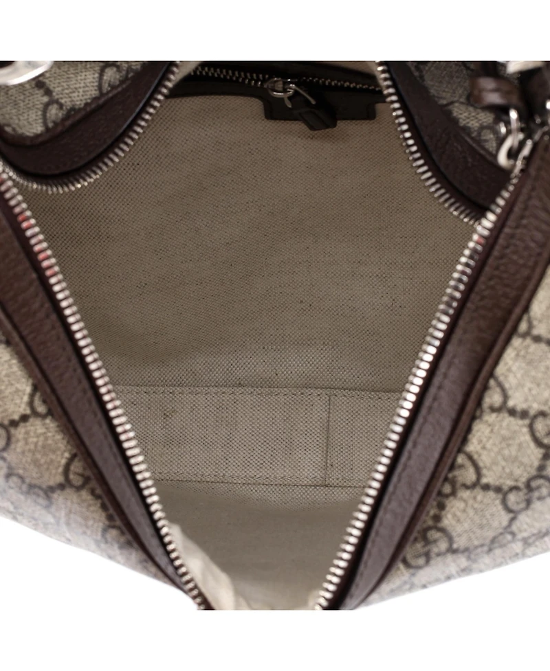 Pre-Owned Gucci Medium Attache Shoulder Bag Gg Coated Canvas