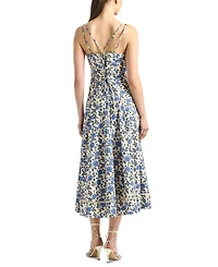 Derek Lam 10 Crosby Women's Adair Printed Cotton Double Strap Midi Dress