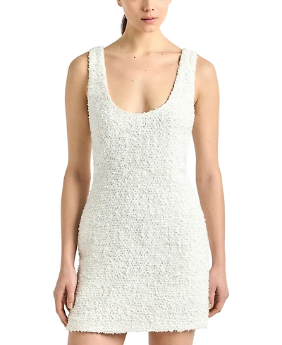 Derek Lam 10 Crosby Women's Ailani Paillette Boucle Scoop Neck Tank Dress