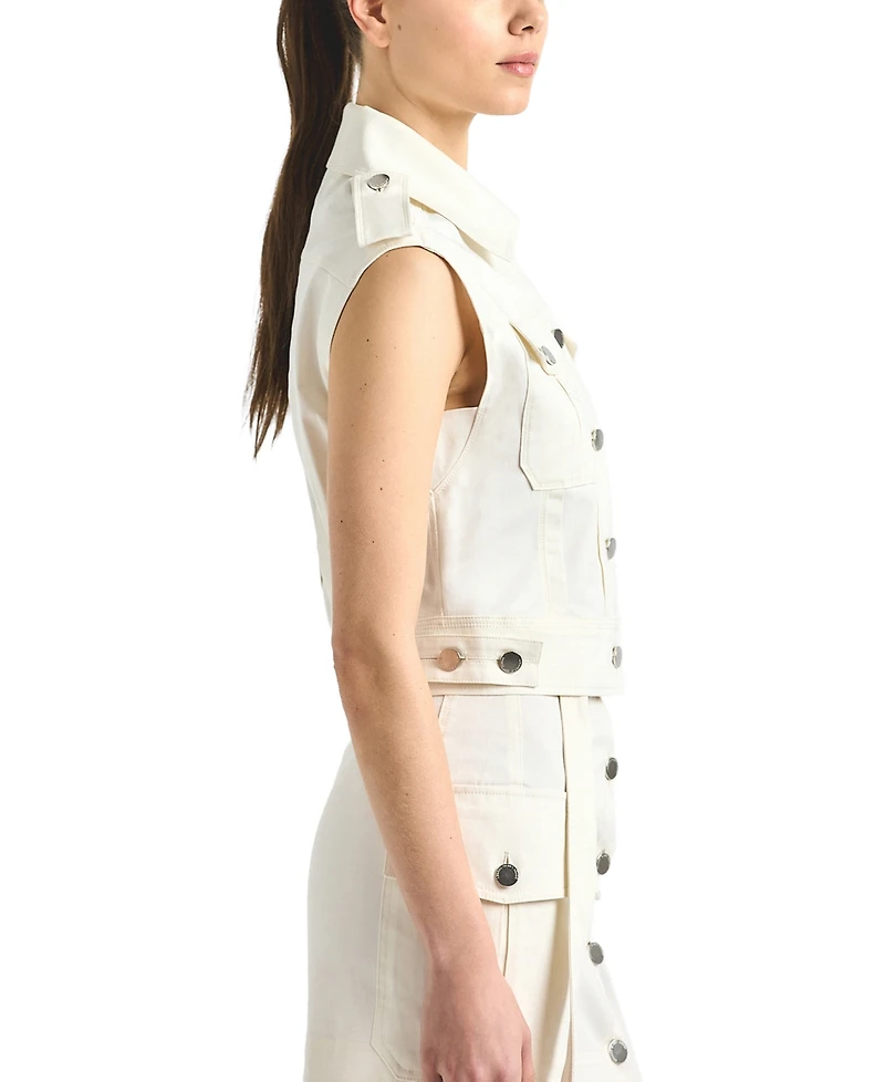 Derek Lam 10 Crosby Women's Illiana Stretch Twill Utility Vest