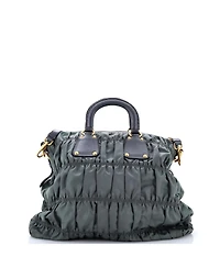 Pre-Owned Prada Large Gaufre Convertible Tote Leather and Tessuto