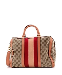 Pre-Owned Gucci Medium Vintage Web Boston Bag Gg Canvas