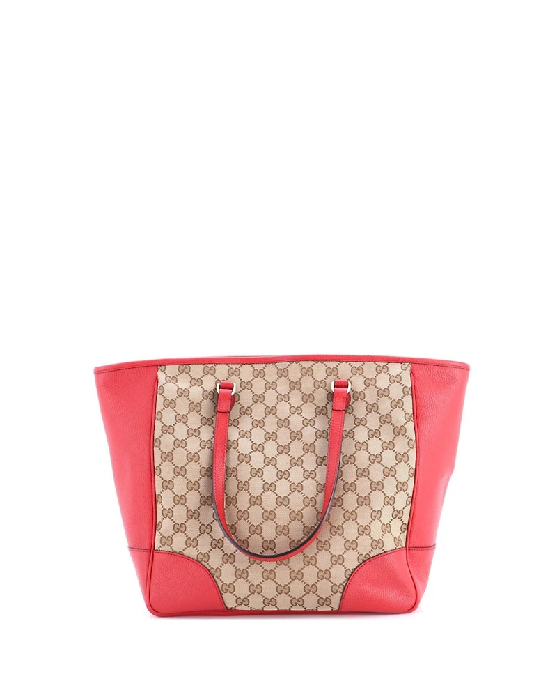 Pre-Owned Gucci Medium Bree Tote Gg Canvas with Leather