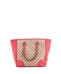 Pre-Owned Gucci Medium Bree Tote Gg Canvas with Leather