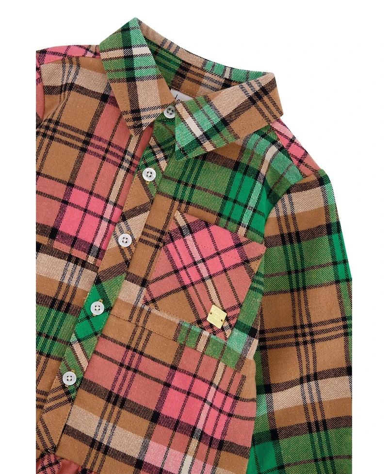 Deux par Little and Big Girl (6Y - 12Y) Shirt Plaid Dress