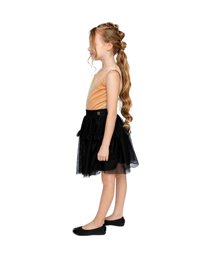 Deux par Toddler Girl 2T - 5T Bi-Material Sleeveless Dress