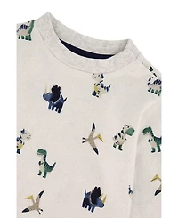 Deux par Baby Boy (6M-24M) Cotton T-Shirt and Fleece Pant Set Dinosaur Print