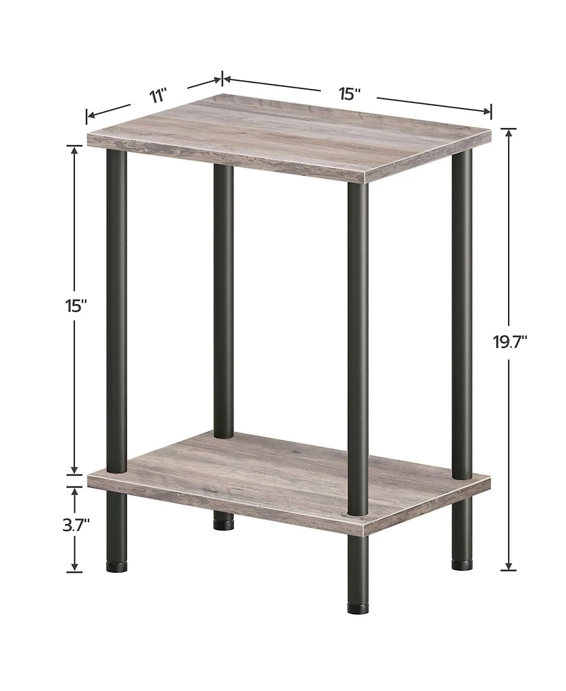 Slickblue Modern Side Table with Storage Shelf for Living Room Organization