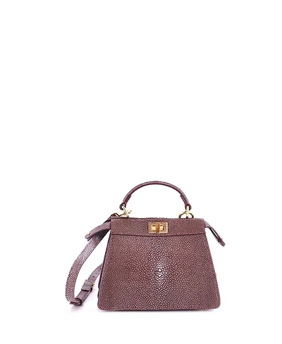 Pre-Owned Fendi Petite Peekaboo ISeeU Bag Stingray and Leather