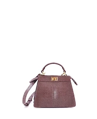 Pre-Owned Fendi Petite Peekaboo ISeeU Bag Stingray and Leather