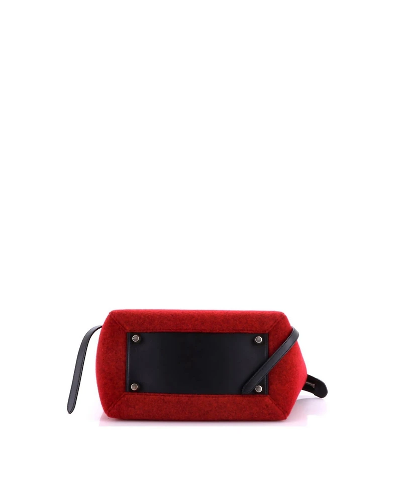 Pre-Owned Celine Mini Belt Bag Felt and Leather