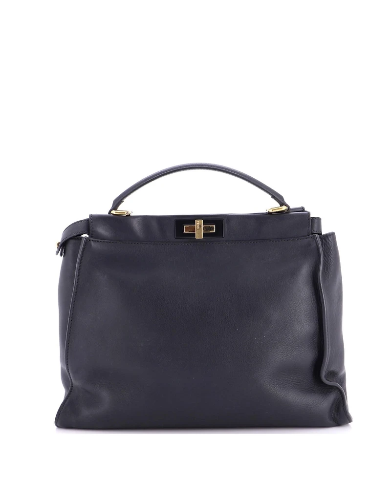 Pre-Owned Fendi Large Peekaboo Bag Rigid Leather
