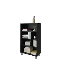Flynama Wenge Finish Six-Shelf Home Bookcase Scratch Resistant Storage Display Rack