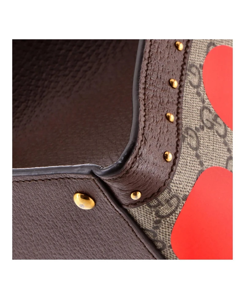 Pre-Owned Gucci Medium Diana Nm Bamboo Handle Tote Printed Gg Coated Canvas and Studded Leather