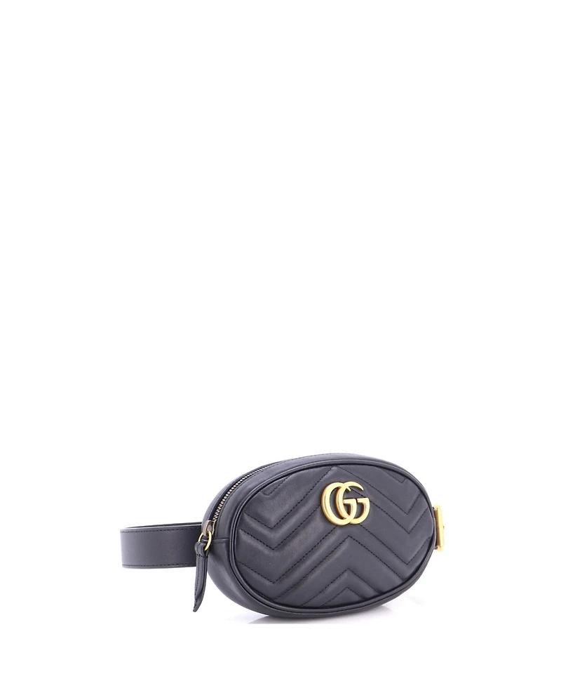 Pre-Owned Gucci Gg Marmont Belt Bag Matelasse Leather