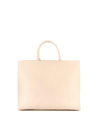 Pre-Owned Bvlgari Medium Logo Convertible Tote Embroidered Leather