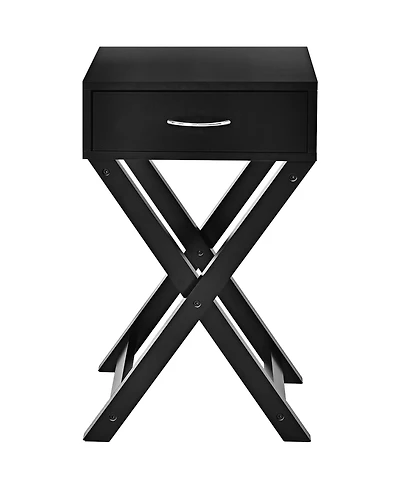 Costway Nightstand x-Shape Drawer Accent Side End Table Modern Home Furniture
