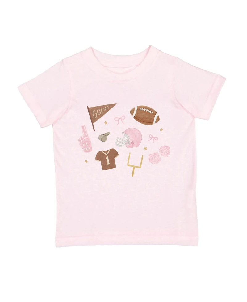 Sweet Wink Little Girls Game Day Icon Short Sleeve T-Shirt