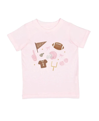 Sweet Wink Little Girls Game Day Icon Short Sleeve T-Shirt