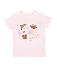 Sweet Wink Little Girls Game Day Icon Short Sleeve T-Shirt