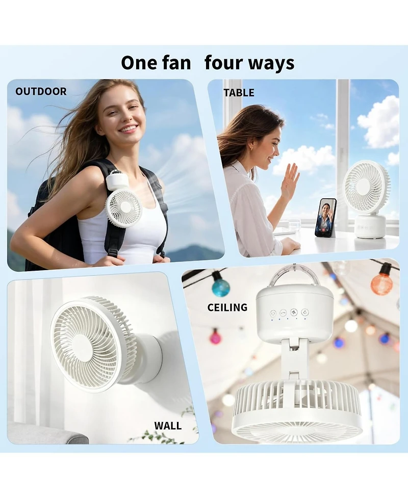 Cowsar 12-Inch Quiet Desk Fan with Remote and 10-Hour Timer