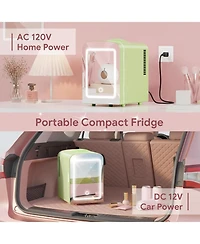 Cowsar 4L Mini Makeup Fridge with Mirror