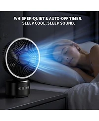 Cowsar 12-Inch Quiet Desk Fan with Remote and 10-Hour Timer