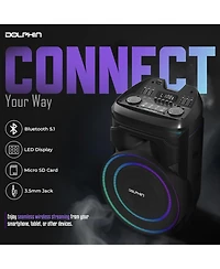 Dolphin KnightWave 1800 Bluetooth Speaker System with Led Lights and Microphone Portable Dj Party Speaker