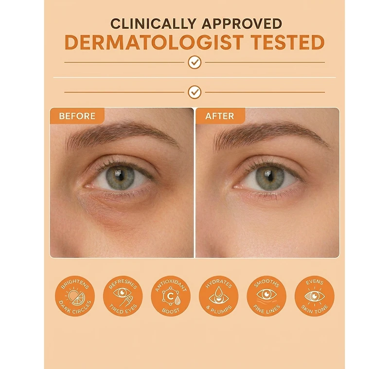 Lovery Vitamin C and Collagen Brightening Eye Cream - Korean Skincare Radiance and Firming Eye Treatment