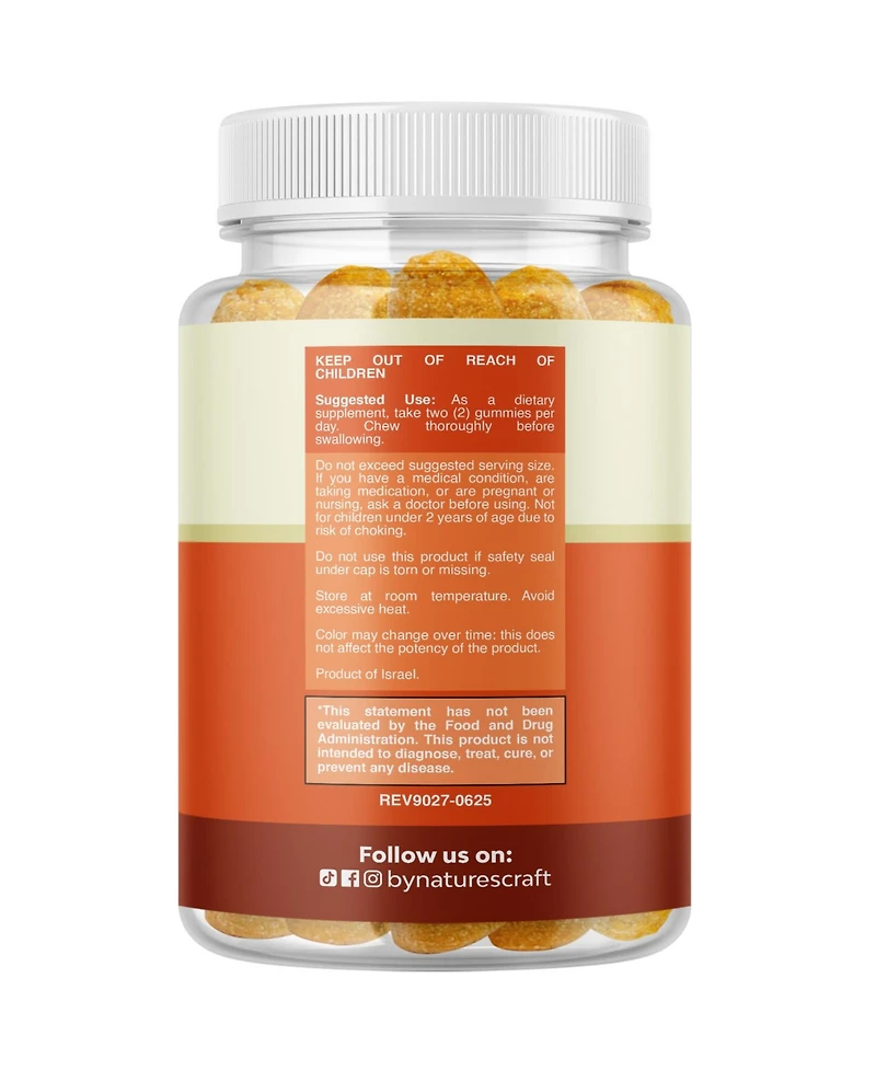 Nature's Craft Turmeric Gummies, Extra Strength Joint Support Gummies with Turmeric Curcumin with Black Pepper Extract and Ginger, Nature's Craft, 120