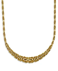Italian Gold 17" Byzantine Necklace in 14k Gold