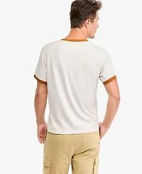 Sun + Stone Men's Short-Sleeve Floral Ringer Cotton T-Shirt, Macy's Exclusive