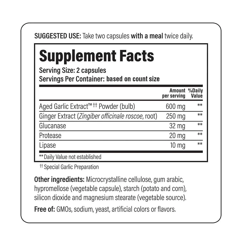 Kyolic Aged Garlic Extract Formula 102, Cleanse and Digestion, Ginger and Enzyme Complex, 100 Vegetarian Tablets