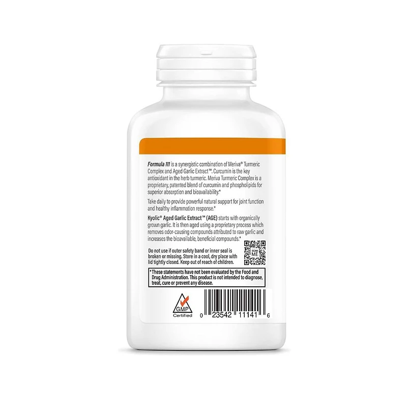 Kyolic Aged Garlic Extract Formula 111, Healthy Inflammation Response, Curcumin
