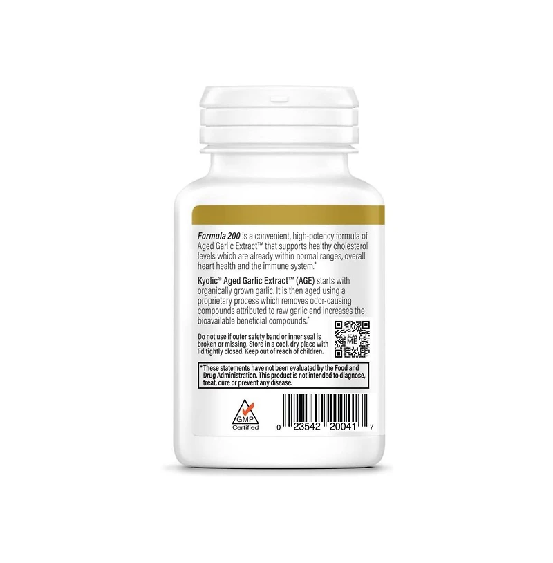 Kyolic Aged Garlic Extract Formula 200, Cardiovascular and Immune, Reserve, 60 Capsules
