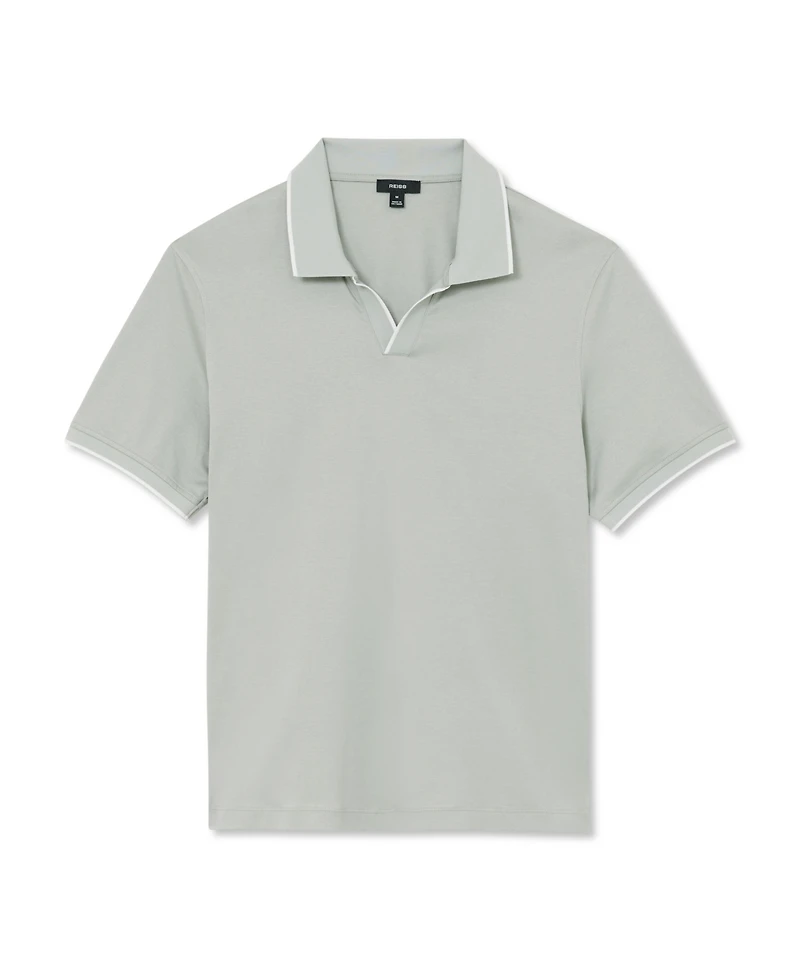 Reiss Men's Nico Air-Water Cotton Tipped Polo Shirt
