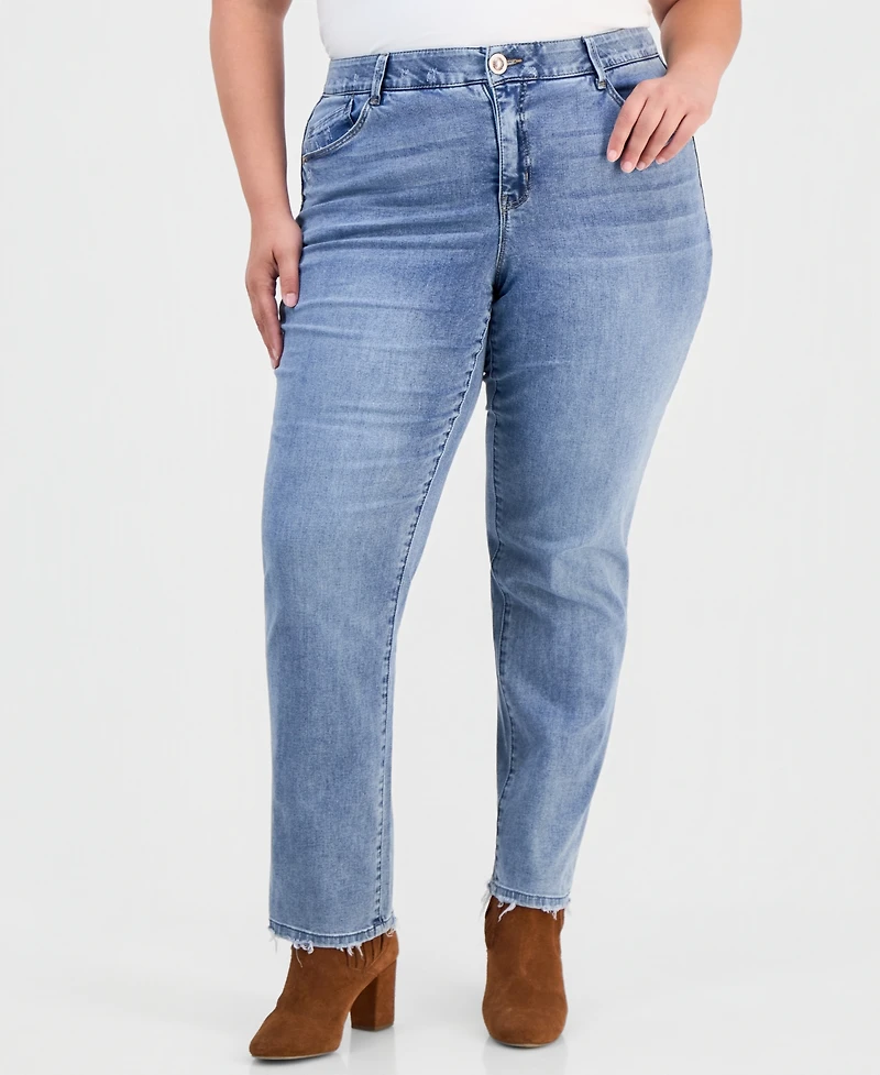 Democracy Trendy Plus AbSolution High-Rise Slim Straight-Leg Jeans