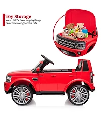homfan Licensed Land Rover 12V Electric Ride-On Car for Kids Ages 3-8 - 3 Adjustable Speeds, Led Lights, Spring Suspension, Remote Control