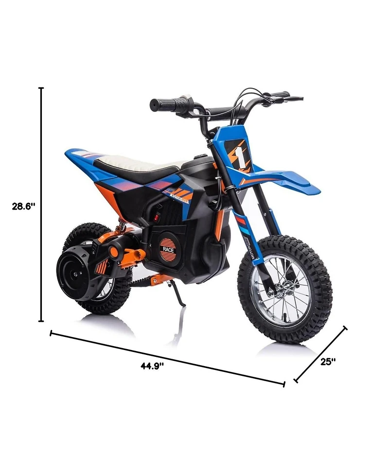 homfan 24V 9ah Kids Ride on Motorcycle,13.6MPH Fast Speed Electric Battery-Powered Off-Road Motocross with 250W Strong Motor, Chain-Driven