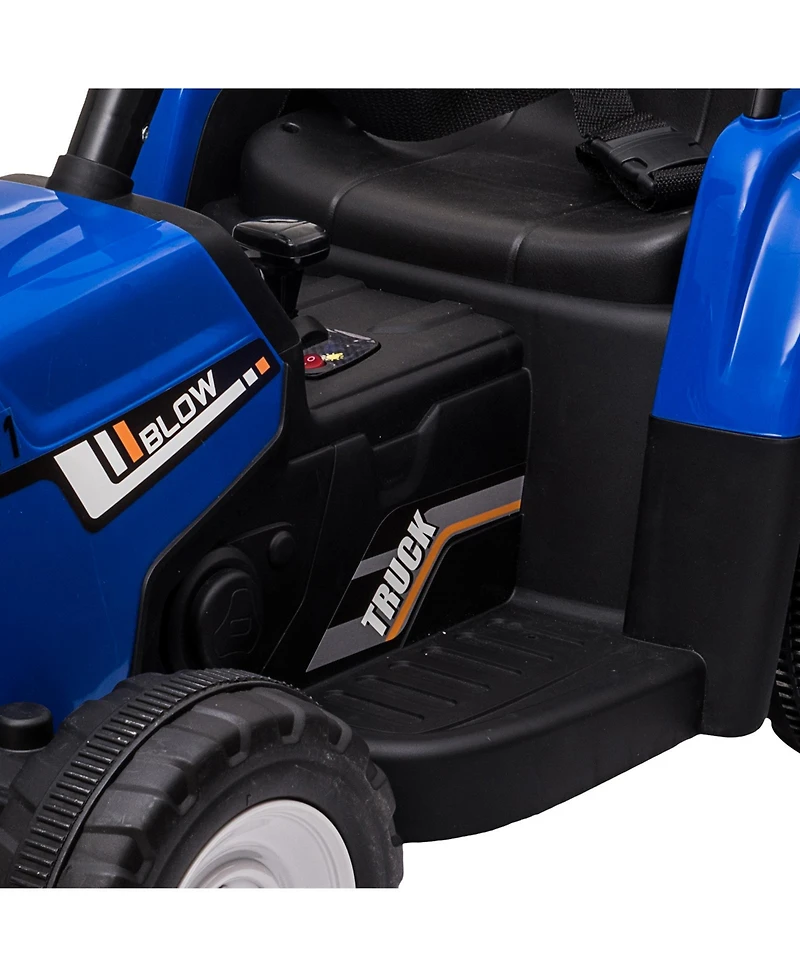 homfan 12V Kids Electric Ride-On Tractor with Trailer