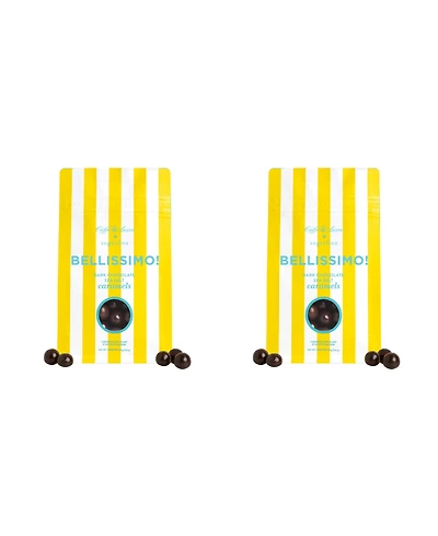 Sugarfina Caffe Luxxe Dark Chocolate Sea Salt Caramels Candy Bag Duo, 2-Piece