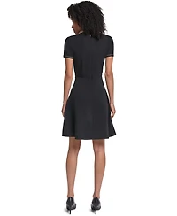 Karl Lagerfeld Paris Women's Center Back Zipper Short Dress