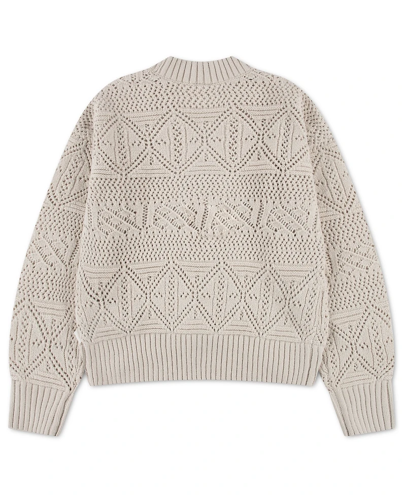 abercrombie kids Girls' 5-16 Pointelle Tie-Front Cardigan