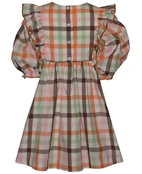 Bonnie Jean Girls' 2T-6X Long-Sleeve Plaid Dress