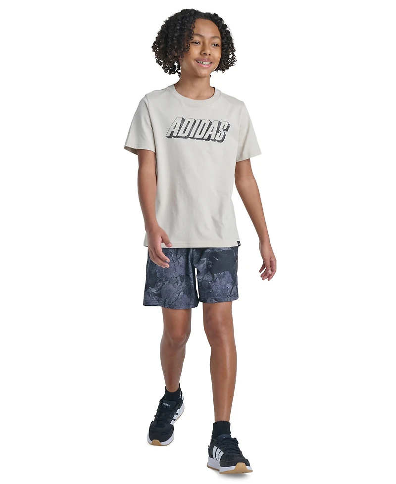 adidas Boys' 8-20 Short-Sleeve Rock Camo Poster T-Shirt