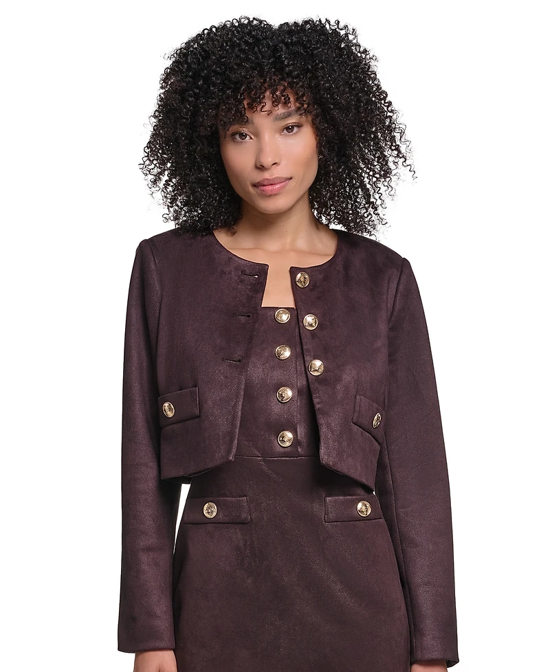Karl Lagerfeld Paris Women's Faux Suede Jacket