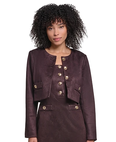 Karl Lagerfeld Paris Women's Faux Suede Jacket